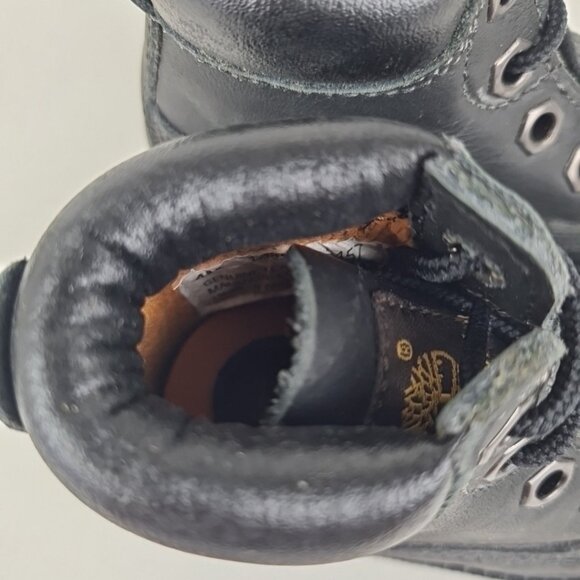 Timberland 6In Classic TODDLER Casual Boots Outdoors Black Leather - Picture 4 of 10
